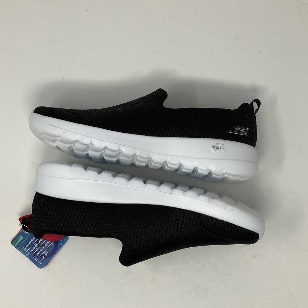 Skechers GO WALK JOY Slip-ons Black/White Size 7.5 Wide Fit Ortholite - Picture 10 of 15